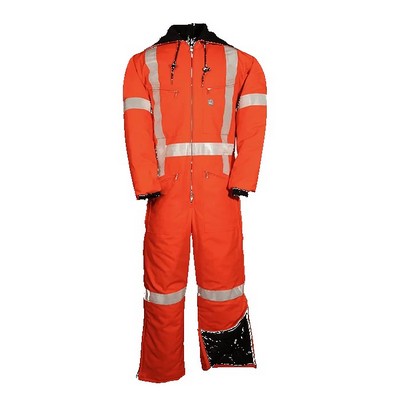10 Oz. Northland® Solid® Duck Canvas Insulated Coveralls w/Reflective Tape (Orange)