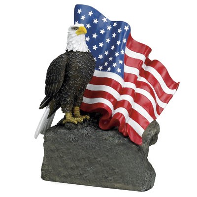 7½" Hand Painted Eagle & Flag Trophy