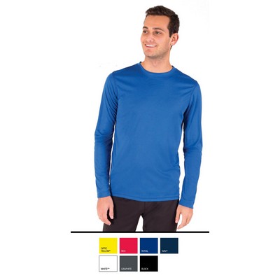 Adult Performance Long Sleeve Crew Neck Tee Shirt