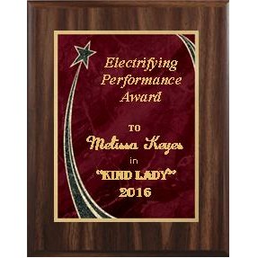 Walnut Plaque 8" x 10" - Red/Gold Rising Star 6" x 8" Plate