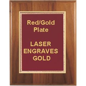 Cherry Plaque 9" x 12" - Red/Gold 7" x 10" Florentine Plate