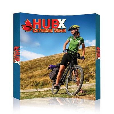 RPL Fabric Pop Up Display 8 x 8' Curve Graphic Package (With Endcaps)