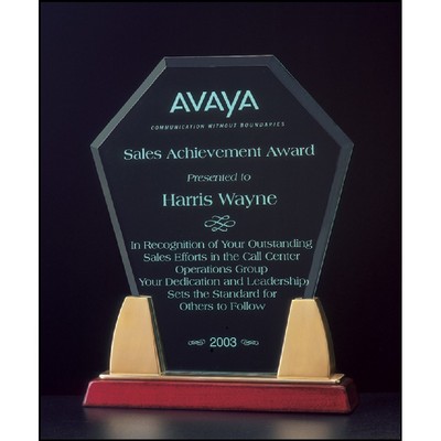 Diamond Acrylic Award on a Rosewood Piano Finish Base (7.5"x8.75")