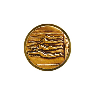 Club Lorente Round 1" Lapel Pin- Swimming Male