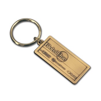 Medium Die Struck Brass Registered Key Tag (1 1/2" Up to 1 5/8")