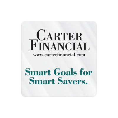 Square Sticker | Round Corners | 2 1/2" x 2 1/2" | Clear Static | Static Face | Screen