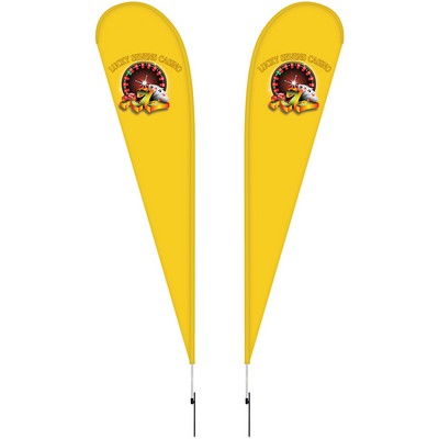 12' Double Sided Teardrop Banner w/Premium Hardware & Spike