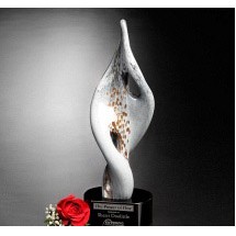 White Swirl Award 15"