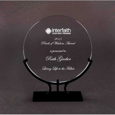 9 ½" Round Glass Award