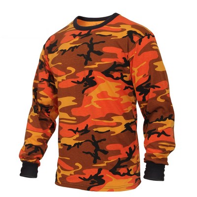 Savage Orange Long Sleeve Camouflage T-Shirt (2X-Large)