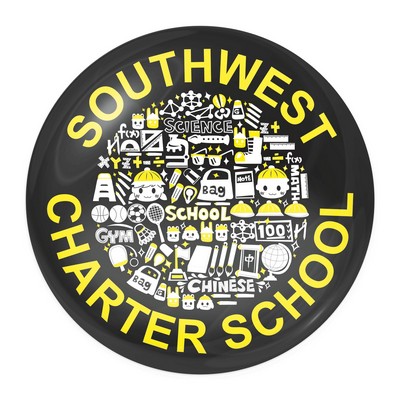 Domed Decal | Circle | 2" dia.| White Vinyl