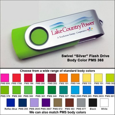 Swivel Flash Drive - 8 GB Memory - Body PMS 368