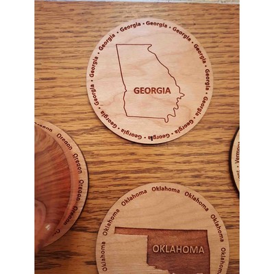 Hardwood State Coasters