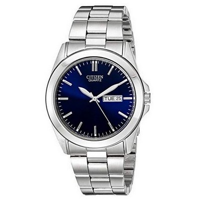 Citizen® Men's Quartz Stainless Steel Watch W/ Dark Blue Dial