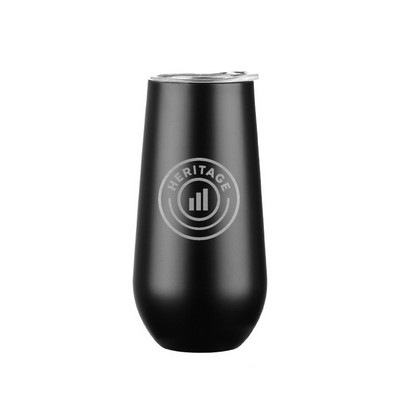 6 oz Stainless Steel Stemless Champagne Flute