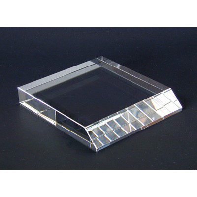 Base optical crystal award/trophy. 4.75" x 5"