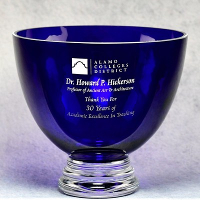 Cobalt Blue Crystal Bowl - 8.5"