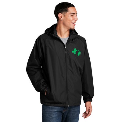 Sport-Tek® Hooded Raglan Embroidered Jacket