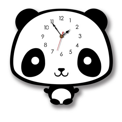 Panda Bear Silent Household Swing Decoration Wall Clock