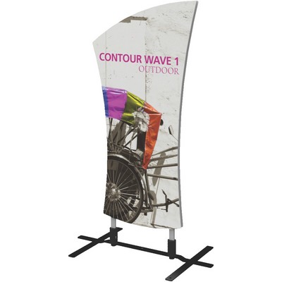 Contour Single Sided Outdoor Sign Wave 1 w/Plate Base