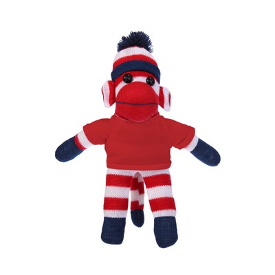 Plush Patriotic Sock Monkey with Tee