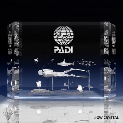 Ellis Series Crystal Award (7" x 10" x 3 ½")