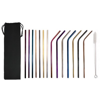 18/8 Stainless Steel Straws Set - 3PCS