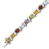 Jilco Inc. Sterling Silver Gemstone Bracelet