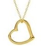 Jilco Inc. Yellow Gold Floating Heart Necklace