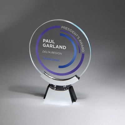 Circular Glass On Deco Base (Large)