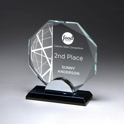 Faceted Octagon with Black Base (4.125"x5.375"x1.75")