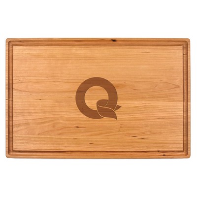 11" x 17" x 1" Cherry Cutting Board with Juice Groove