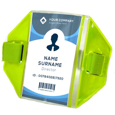 Armband ID Badge Holder, Lime