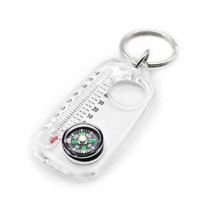 3" 1 Compass Keychain