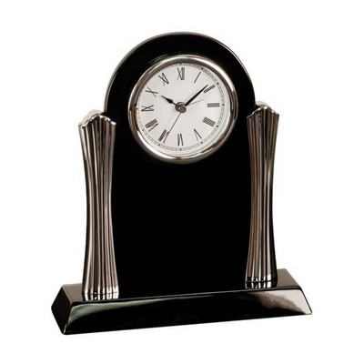Piano Finish Clock with Columns