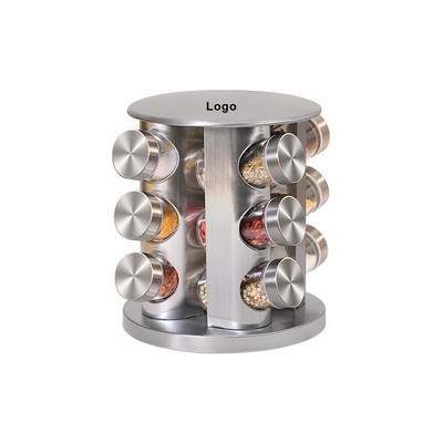 Rotating Spice Rack with 12 Jars
