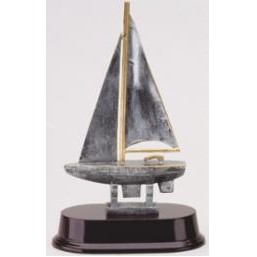 10" Sail Boat Award w/Gold Trim