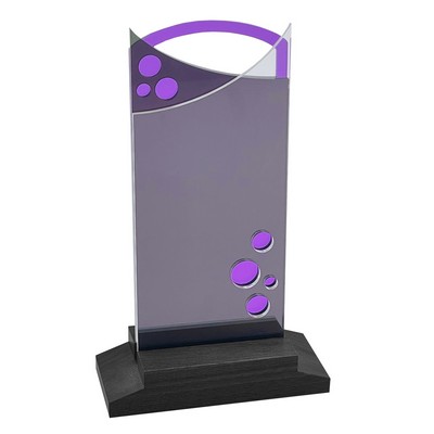 Solar Award Black Wood Base