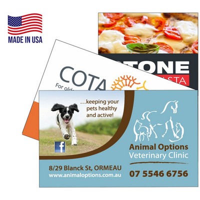 USA Made Business Card Magnet - Die cut Full Color