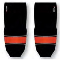 Solid Color Hockey Socks w/Contrast Horizontal Stripe
