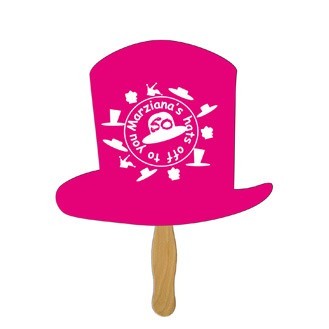 Top Hat Hand Fan Full Color (1 Side only)