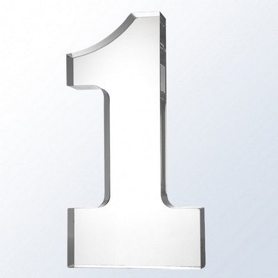 Number One Acrylic Award, 6 1/2"H