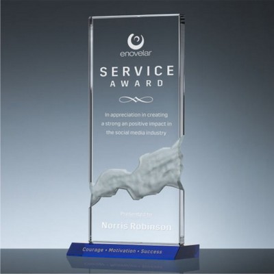 Cascade Award w/Blue Base (6"x 13")