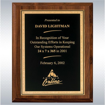 Cherry Wood Plaque w/Florentine Plate (7" x 9")