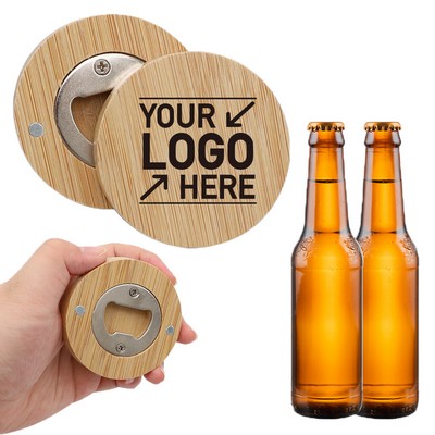 Magnetic Bamboo Bottle Opener