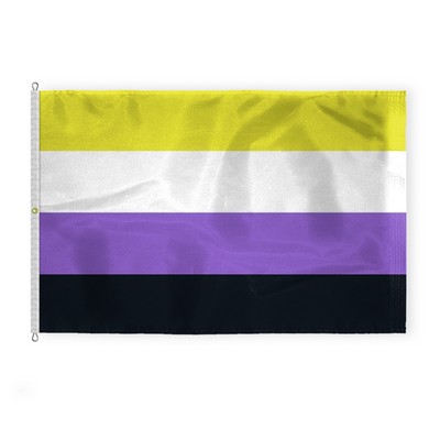 8 ' x 12 ' 1ply Nylon Non-Binary Pride Flag