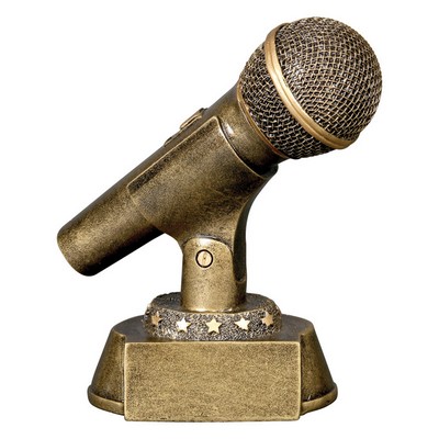 Golden Microphone Award - 6"H