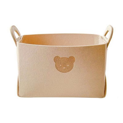 Felt Storage Basket With Handle