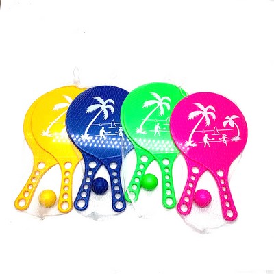 Beach Paddle Ball Racket Set