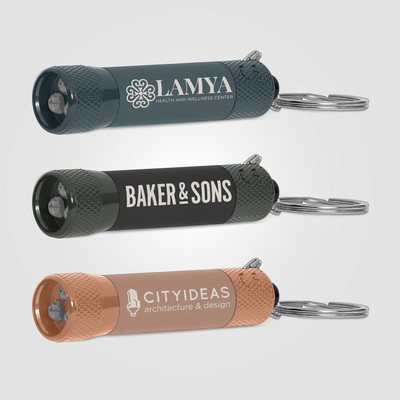 Chroma Softy Monochrome Metallic - LED Flashlight with Keyring - Laser